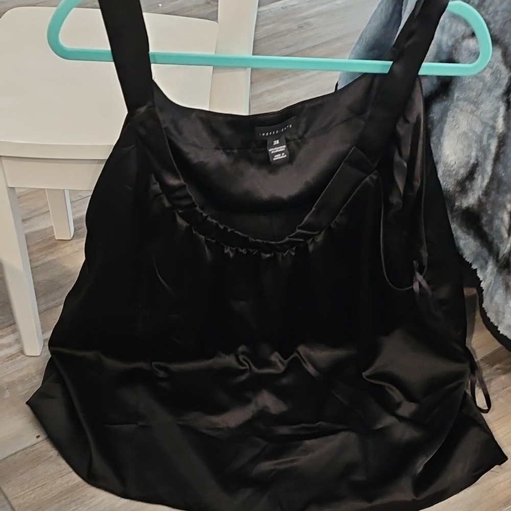 Elegant Black Satin Camisole